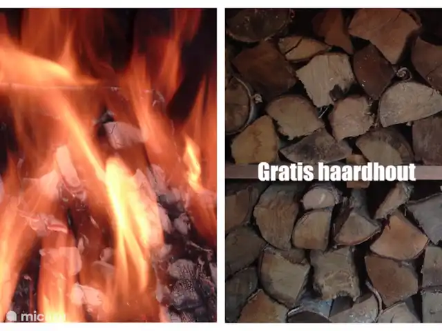 Voor de houtkachel kunt u gratis gebruik maken van het haardhout.